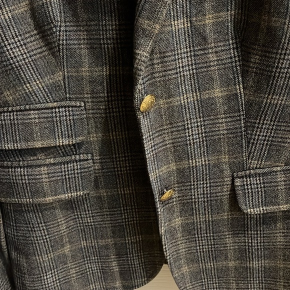 J Crew gray plaid schoolboy wool blazer prep - Picture 13 of 14